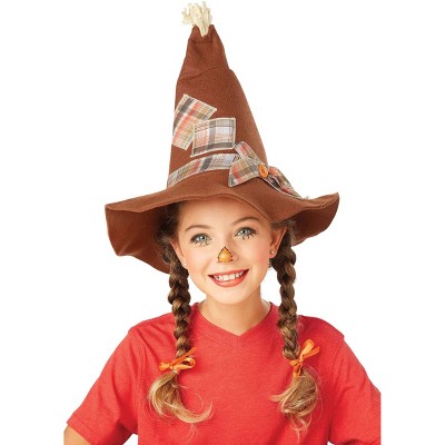 Halloweencostumes.com One Size Fits Most Scarecrow Hat, Orange/brown ...