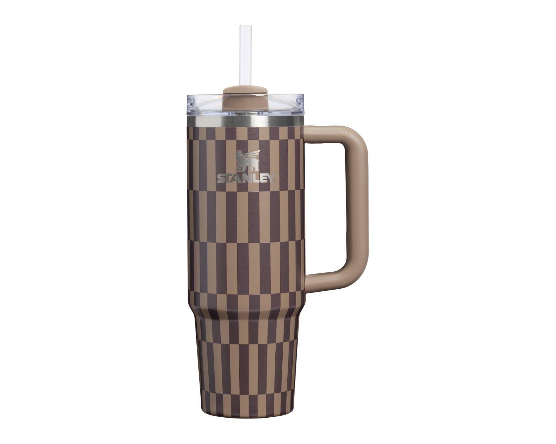 Stanley 30 oz Stainless Steel H2.0 Flowstate Quencher Tumbler Smokey Taupe Tile