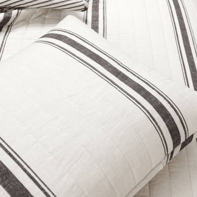 Lush Decor 3pc Full/Queen Farmhouse Striped Reversible Quilt Bedding Set Black - Lush Décor: Comforter Alternative, Cotton & Microfiber — фото 5