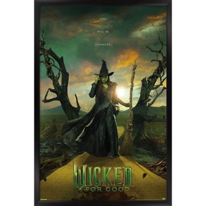 Trends International Wicked: For Good (2025) - Elphaba Thropp "W" Diptych One Sheet Framed Wall Poster Prints - 1 of 4