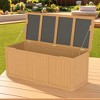Okak 67/112 Gallon All-Weather Wooden Deck Box, Storage Containers with Hinged Lid, Patio Storage Box for Outdoor Furniture Cushions, Pool Toys - 2 of 4