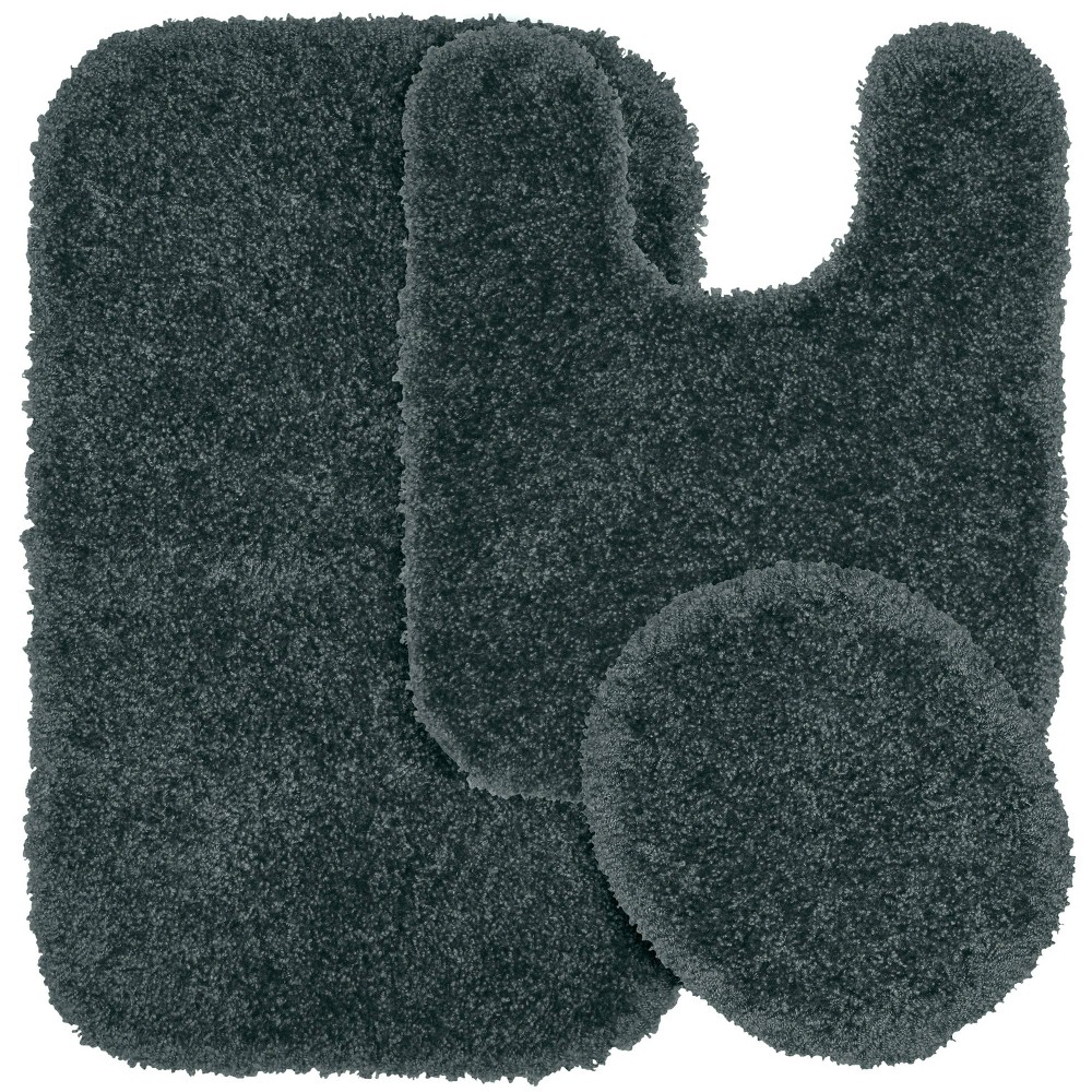 3pc Serendipity Shaggy Washable Nylon Bath Rug Set Gray - Garland was $46.99 now $31.99 (32.0% off)