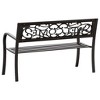 Garden Bench Black Powder-coated steel and plastic Standard - 4 of 4