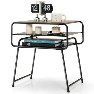 Tangkula 3-tier Side End Sofa Display Table Compact Nightstand for Bedroom Living Room - 1 of 4