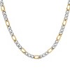 Steeltime 24" two tone stainless steel and 18k gold plated figaro chain - 2 of 4