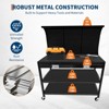 Garage Workbench, 3 Tier Heavy Duty Rolling Workbench with 2 Drawers, Pegboard, 2 Open Shelves, 35 Hooks, Wooden Top Work Table for Workshop - 2 of 4