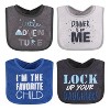 The Peanutshell Terry Cotton Baby Bibs for Boys, 8-Pack, Blue/Gray - 2 of 4