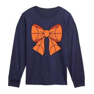 Boys' - Instant Message - Basketball Bow Long Sleeve Graphic T-Shirt - 1 of 4