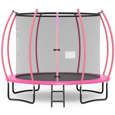 BestMassage Trampoline 8FT/10FT/12FT/14FT  Round Outdoor Trampolines with Safety Enclosure Net Safe ASTM Certified Family Fun for Kids and Adults