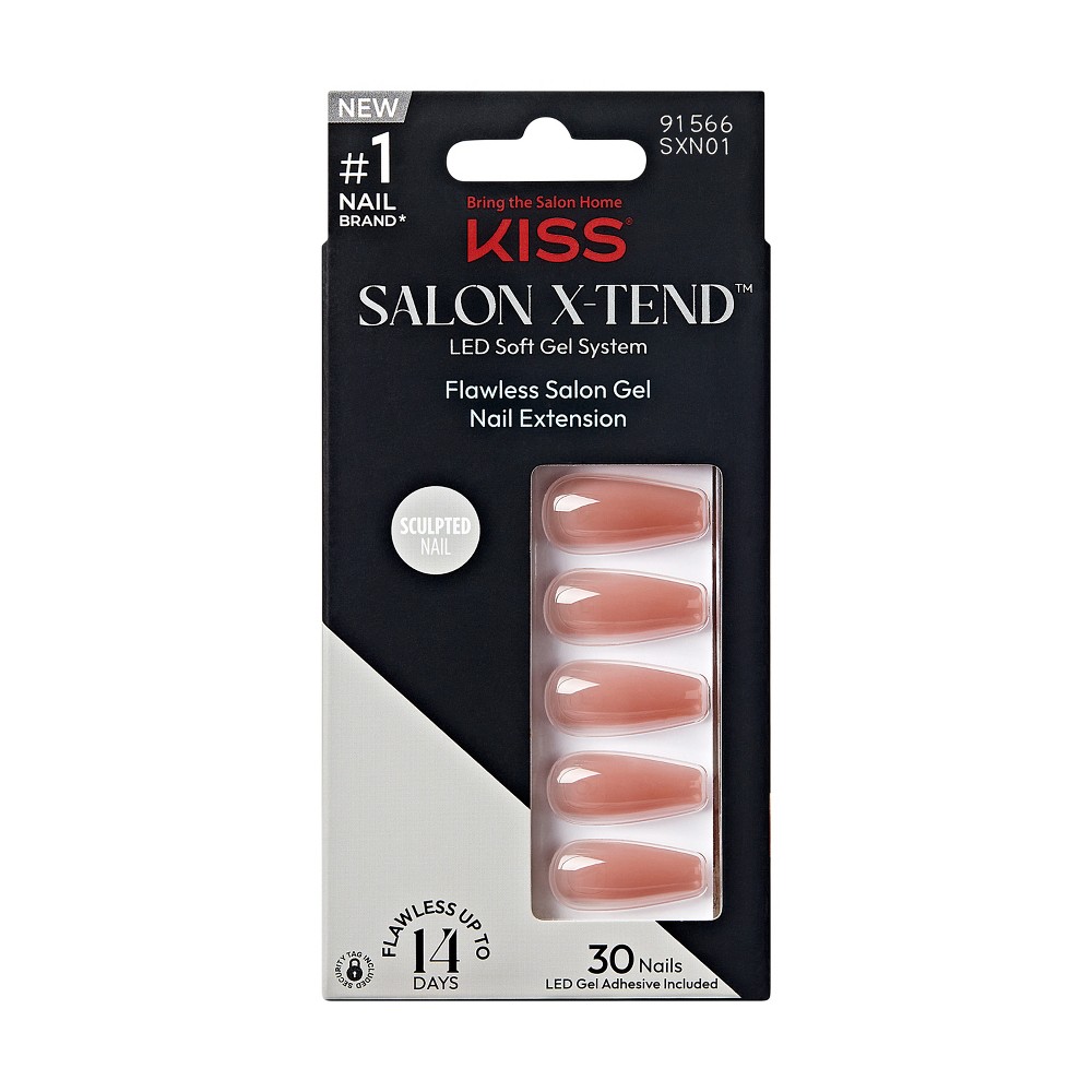Photos - Manicure Cosmetics KISS Salon X-tend Fake Nails - Flowers- 34 ct