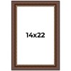 PosterPalooza | Traditional Brown Picture Frame - UV Acrylic, Foam Board Backing, Hanging Hardware - 2 of 4