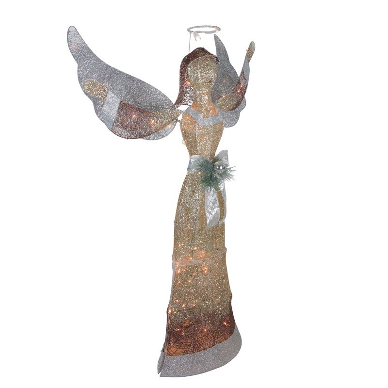 Northlight 4.5' Lighted and Glittered Angel Outdoor Christmas Yard Art, 2 of 4