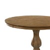 Gulches 46.25" Round Dining Table, Natural Solid Wood+MDF with Pedestal Base, Rustic Wire-Brushed Finish for Home - 3 of 4