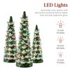 Best Choice Products Set of 3 XL Pre-Lit Hand-Painted Ceramic Tabletop Christmas Trees w/Multi Lights - 4 of 4