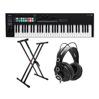 Novation Launchkey MK3 61-Key USB MIDI Controller Bundle with Headphones & Stand