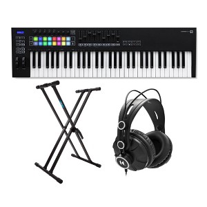 Novation Launchkey MK3 61-Key USB MIDI Controller Bundle with Headphones & Stand - 1 of 3