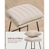 Set of 2 Modern Counter Height Bar Stools, Faux Leather Upholstery with Soft Cushion & Metal Sled Base, 25.6 Inch - 4 of 4