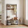 Yaheetech 73” H Metal Hall Tree with Shoe Storage Bench and Movable Hooks - 2 of 4