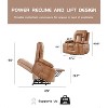 Power Lift Recliner Chair PU Leather with Massage for Elderly Ergonomic Lounge Chair with 2 Cup Holders Side Pocket - 3 of 4