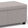 CAVINAS Faux Leather Storage Ottoman Bench,Upholstered Ottoman with Stitching Design for Living Room,Bedroom - 4 of 4