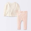 Baby Girls' 2pc Dog Floral Leggings Set - Cloud Island™ Cream - 2 of 4