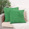 Unique Bargains Corduroy Modern Solid Striped Couch Sofa Home Decorative Pillow Covers 2 Pcs - 2 of 4