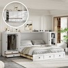 Queen Size Murphy Bed with USB Port, Little Wardrobes and Drawers - 2 of 4