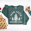 Simply Sage Market Women's Garment Dyed Graphic Sweatshirt Farm Fresh Christmas Tree Stars - 2 of 3