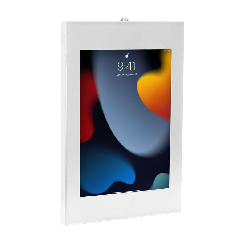 Mount-It! Anti-Theft Tablet Kiosk Wall Mount Compatible w/ iPad 10, 9, 8, iPad Pro 10.5, iPad Air 10.5 | Locking Kiosk for iPad | Wall Kiosk | White, 1 of 10