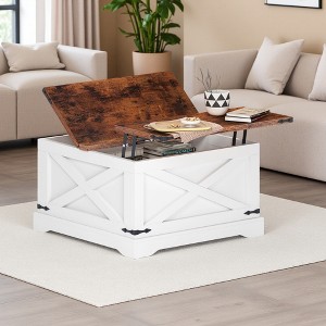35.43" Lift-Top Coffee Table with Storage & Power - 1 of 4
