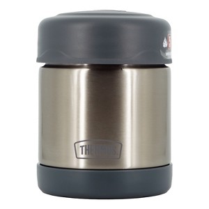 Thermos 10 oz. Vacuum Insulated Stainless Steel Food Jar - Gray/Stainless Steel - 1 of 2
