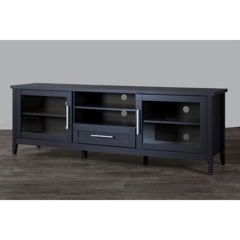 Espresso Finished 1 Drawer TV Stand for TVs up to 70&#34; Dark Brown - Baxton Studio, 5 of 7
