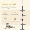 Okak Floor-To-Ceiling Cat Tree with Adjustable Height, Vertical Cat Tower with Scratching Post, Tall Cat Tree for Indoor Cats, Gray - 4 of 4