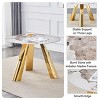NicBex Modern 42 Inch Round Coffee Table with Silver/Gold Stainless Steel Legs for Living Room,Bedroom - 4 of 4