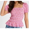 Women's Smocked Paisley Top - dRA Los Angeles - image 2 of 3