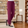 Collections Etc Elastic Waistband with Side Pockets Cotton Knit Pants - 4 of 4