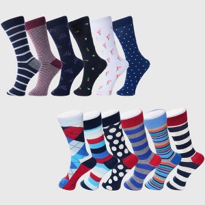 Alpine Swiss Mens Cotton 12 Pack Dress Socks Solid Ribbed Argyle Shoe Size 6-12 - 1 of 3