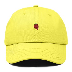 Dalix Lil Strawberry Embroidered Cotton Summer Outdoor Baseball Cap Dad Hat Womens - 1 of 4