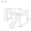 NicBex Twin Size Low Loft Bed with Slide & Ladder,Fun Kids Bunk Bed with Safety Rails & Rubber Wood Twin Loft Bed for Kids,Teens - 3 of 4