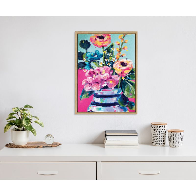 Kate &#38; Laurel All Things Decor 18&#34;x24&#34; Sylvie Miss Mabel&#39;s Summer Bouquet Framed Wall Art by Rachel Christopoulos Natural, 5 of 7
