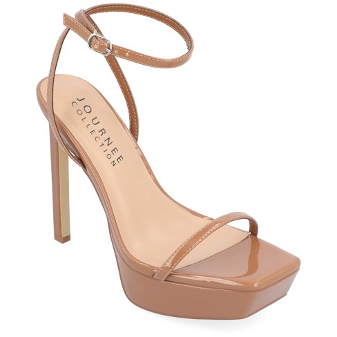 Tan open toe on sale pumps