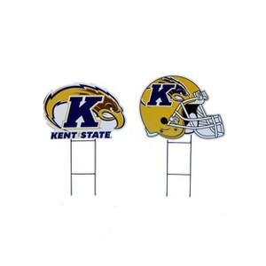 NCAA Kent State Golden Flashes Logo and Helmet 2pk Yard Sign Set - 1 of 1