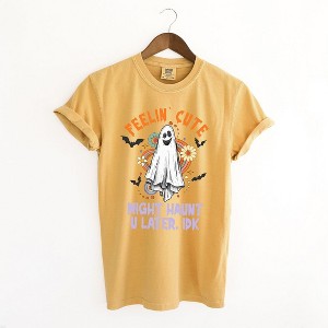 Simply Sage Market Women's Might Haunt U Later Short Sleeve Garment Dyed Tee - 1 of 2