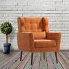 NicBex Comfy Accent Chair Modern Upholstered Chenille Armchair with Wood Legs Soft Lazy Sofa Chair for Bedroom,Living Room - 2 of 4