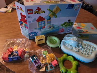 LEGO DUPLO Town Water Park 10989 Juego educativo de juguete de baño para  niños de 2 años en adelante, cuenta con un anillo de tortuga flotante y un