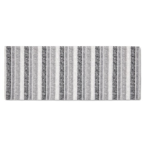 Martha Stewart Set 3 Tende Mantovana E Ripiani Ticking Stripe Bianco/grigio - 2