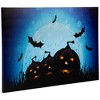 Northlight LED Lighted Jack-O-Lanterns and Bats Halloween Canvas Wall Art - 23.5" x 15.5" - 3 of 4