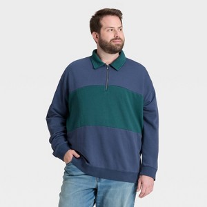 Men's Vintage 1/4 Zip Sweatshirt - Goodfellow & Co™ - 1 of 3