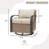 YARDSIGHT Outdoor Swivel Rocker Patio Set ¨C Rattan Chairs with Cushions & Stainless Steel Armrest Frames Ideal for Garden, Backyard, Porch - 3 of 4