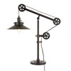 Hudson and Canal 29" Tall Wide Brim/Pulley System Table Lamp with Metal Shade - 3 of 4